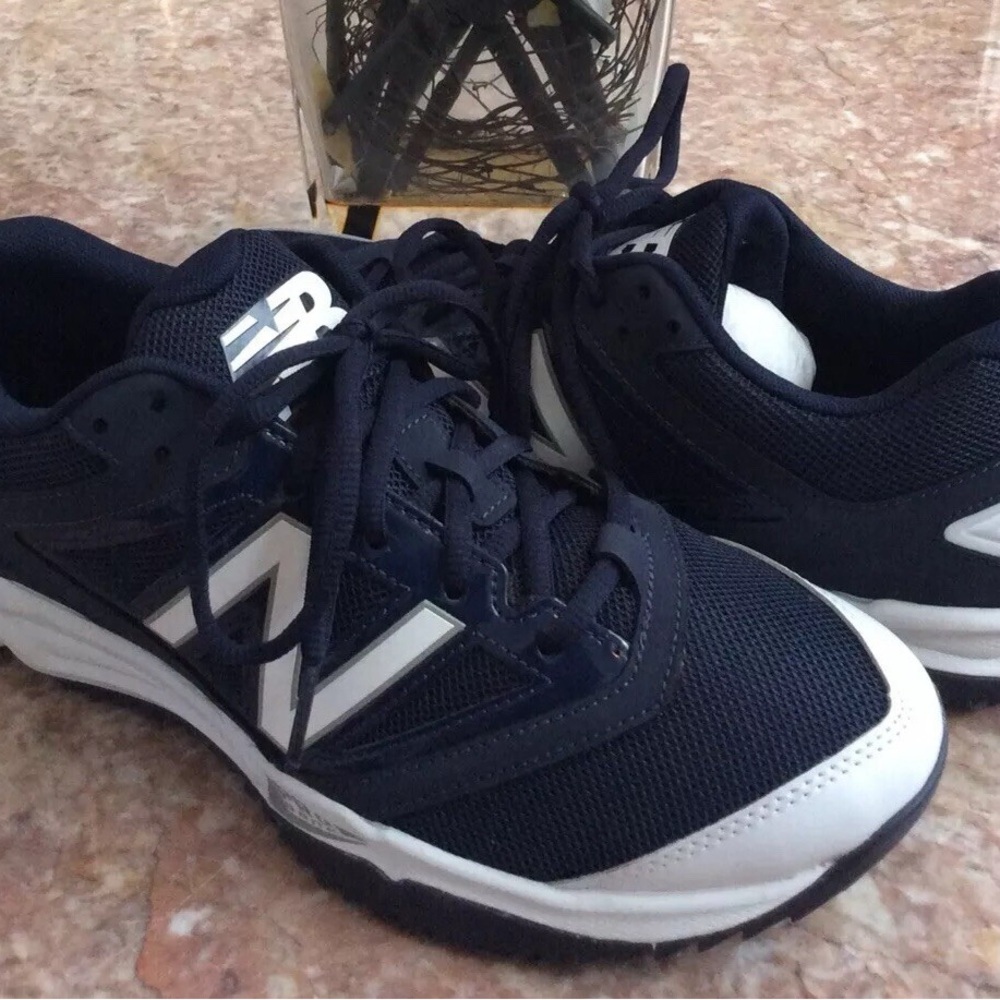 New Balance Navy and White Athletic Shoes